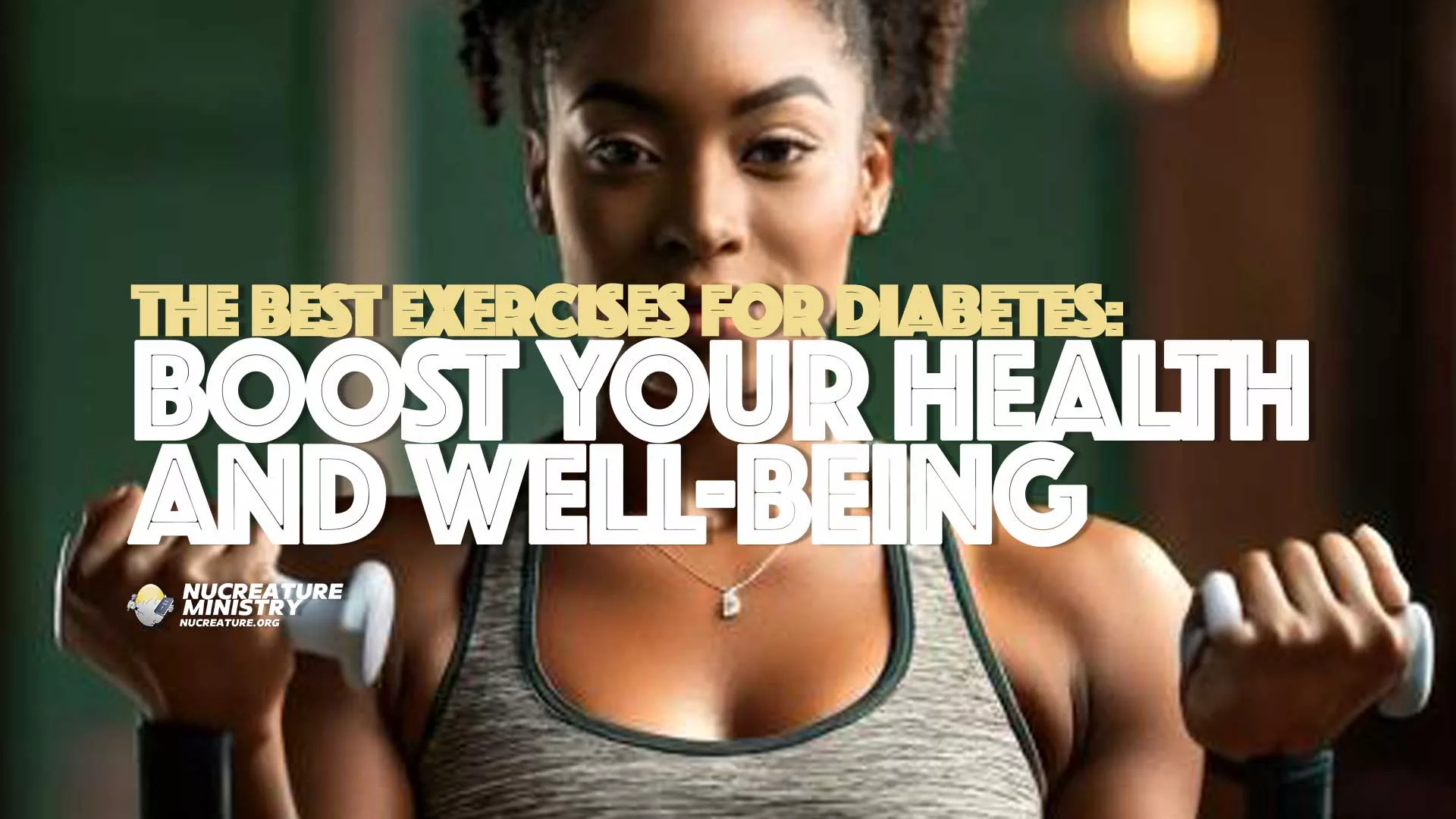 Best Exercise for Diabetes: Black woman holding barbells