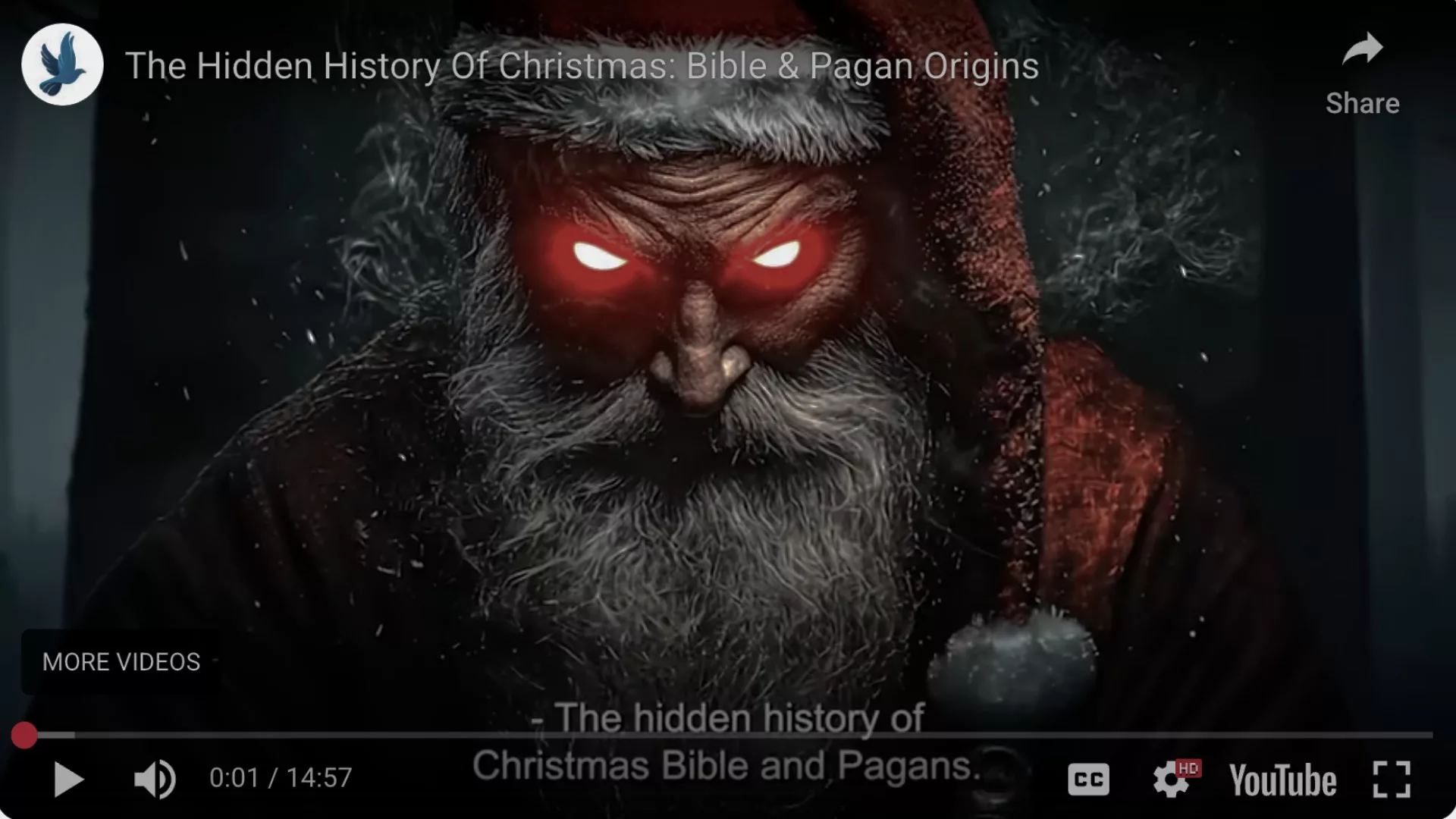 History of Christmas: Santa Claus with Demonic eyes