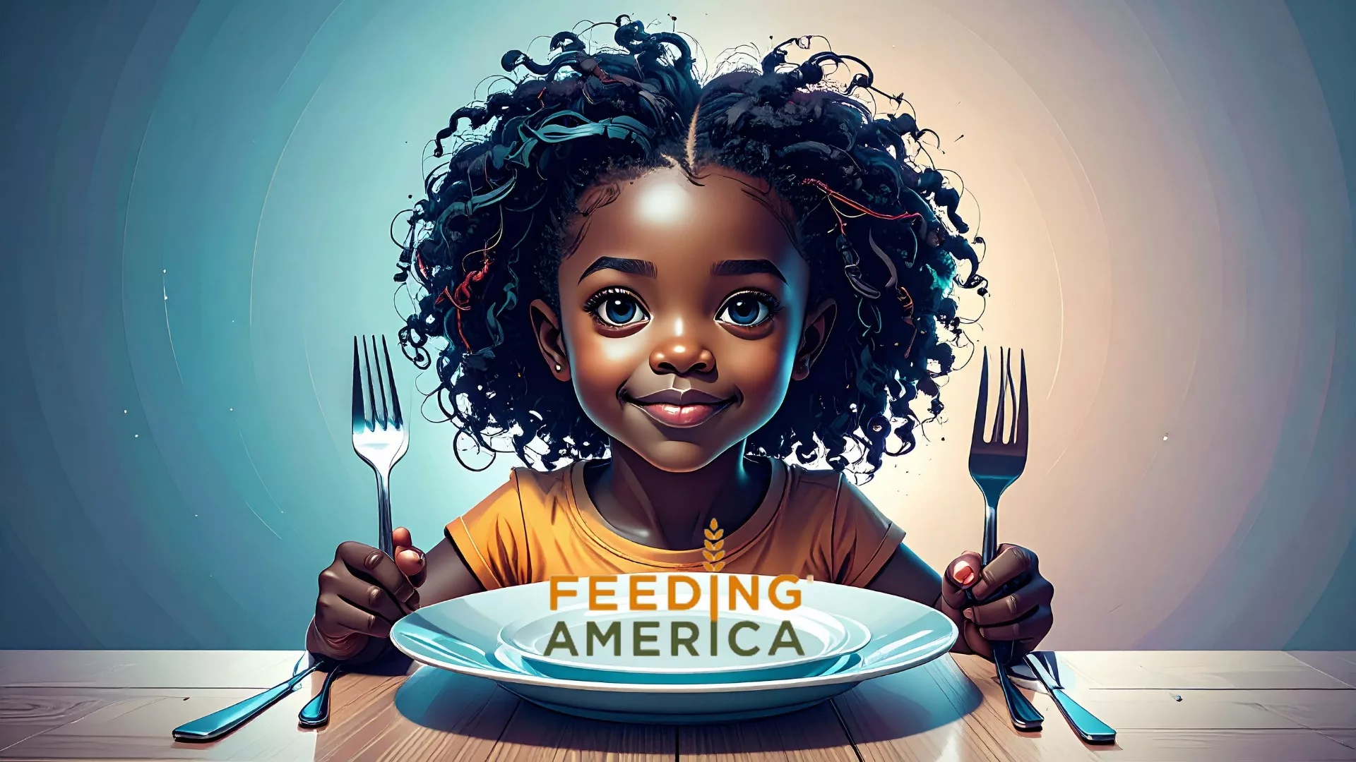 Black Girl with empty plate