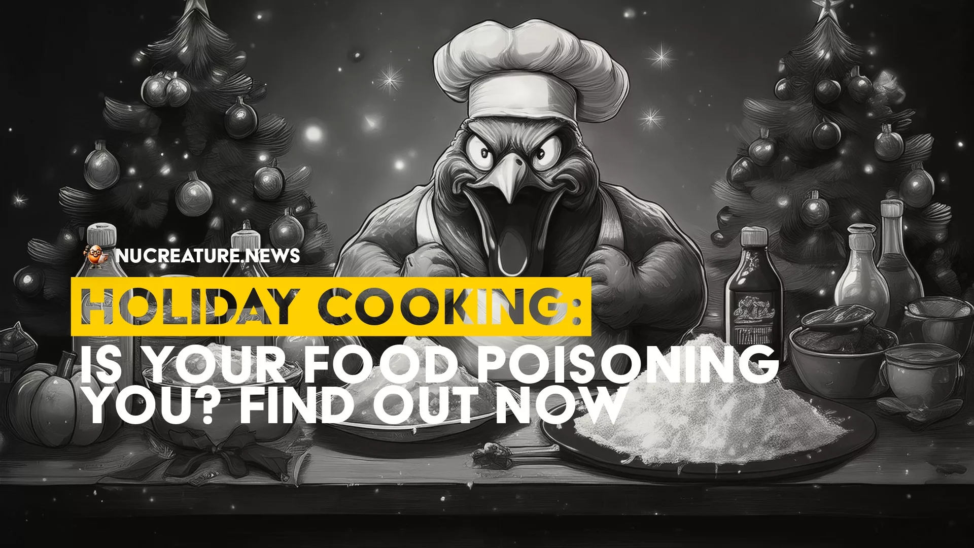 Holiday Cooking: Food Poisoning You with turkey in chef hat