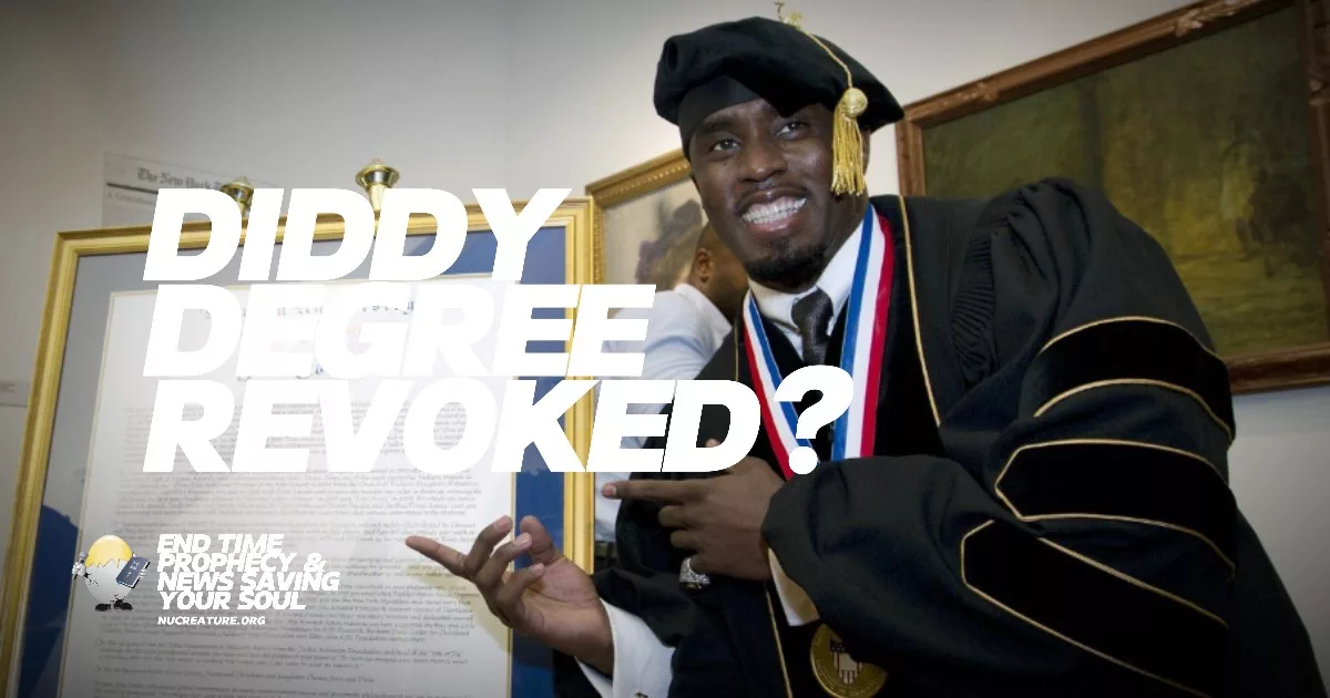 Howard University Diddy degree Revoked Diddy posing with unearned degree with cap and gown