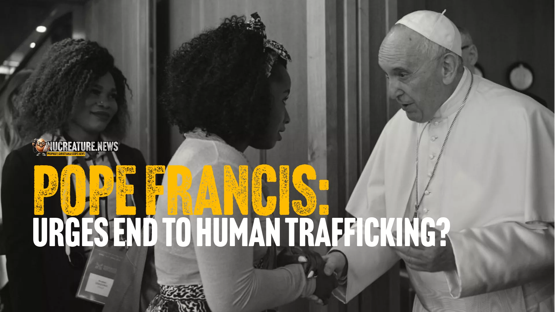 pope Francis meets concerning human trafficking