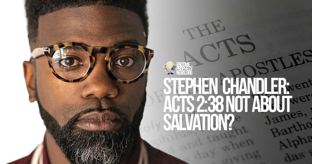 Stephen chandler with Acts 2:38 scripture behind his head